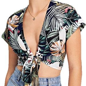 Cropped Tropical shirt